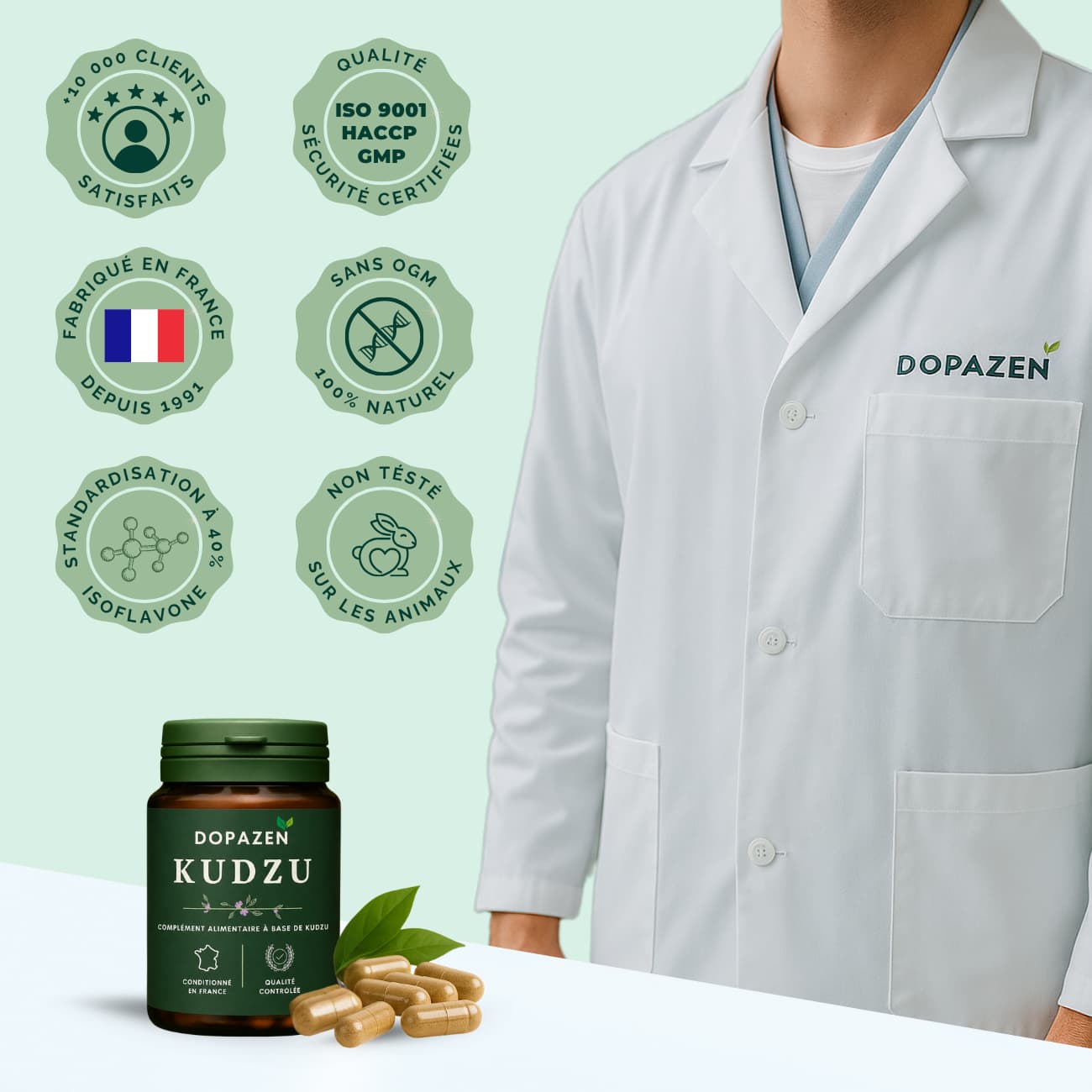 Kudzu Dopazen 40 mg d’isoflavone - 100% naturel