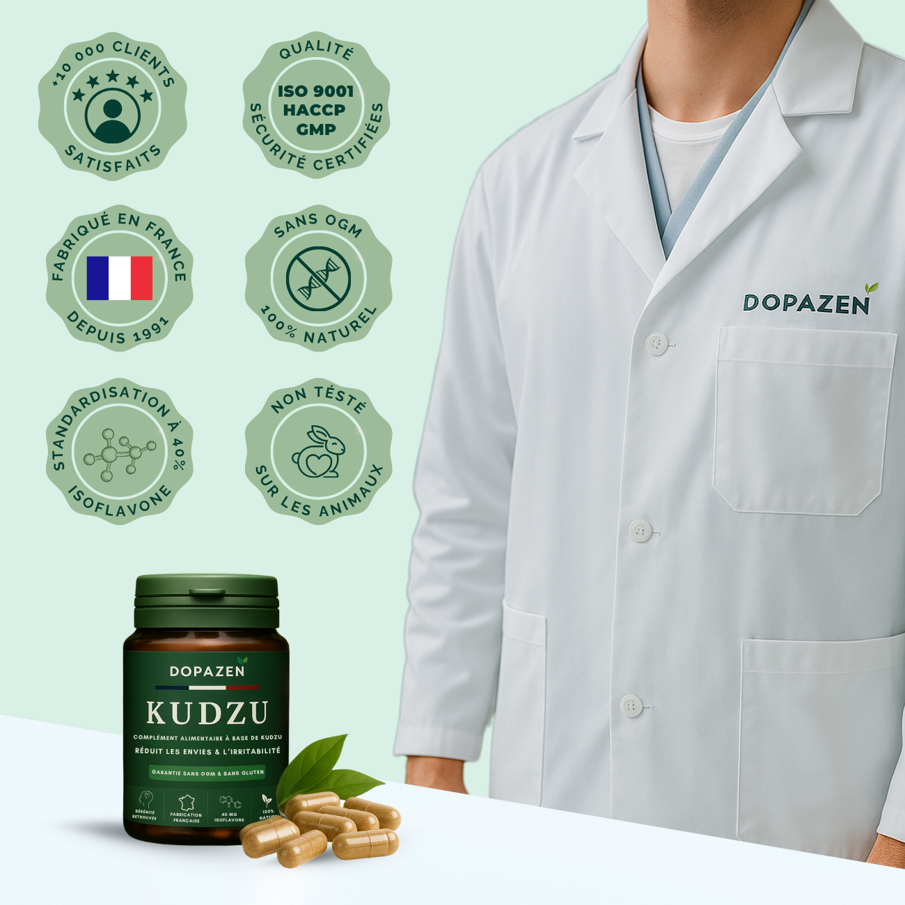 Kudzu Dopazen 40 mg | Gélules naturelles pour réduire envies