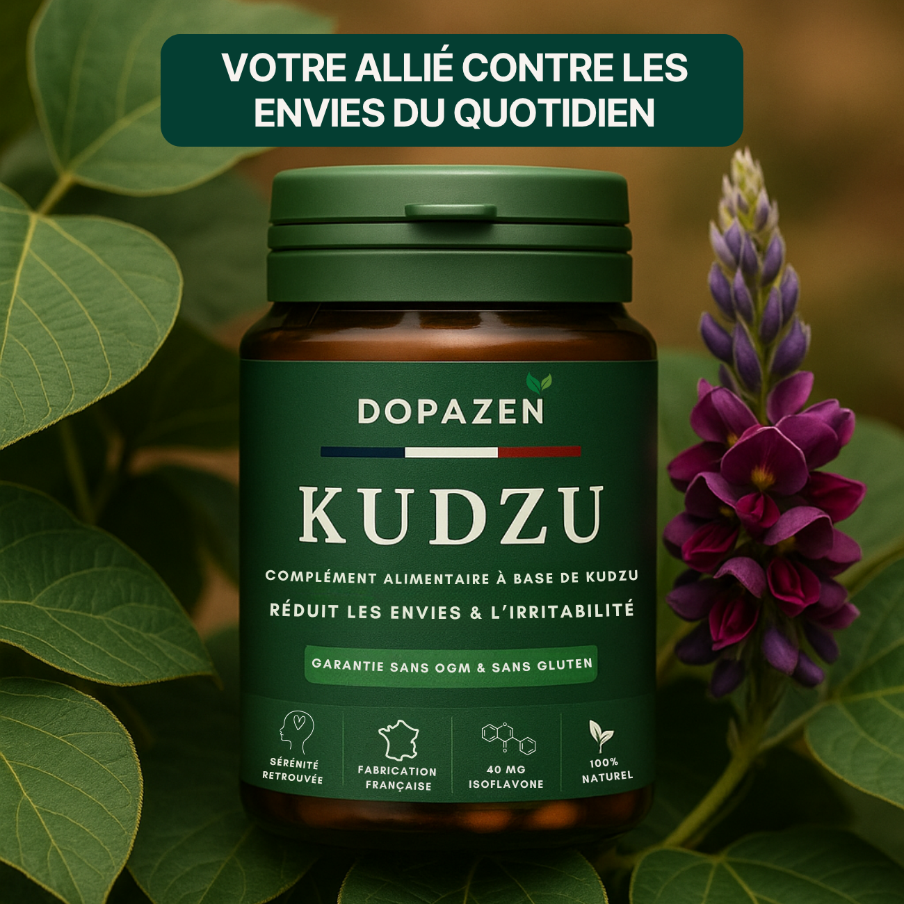 Kudzu Dopazen 40 mg | Gélules naturelles pour réduire envies